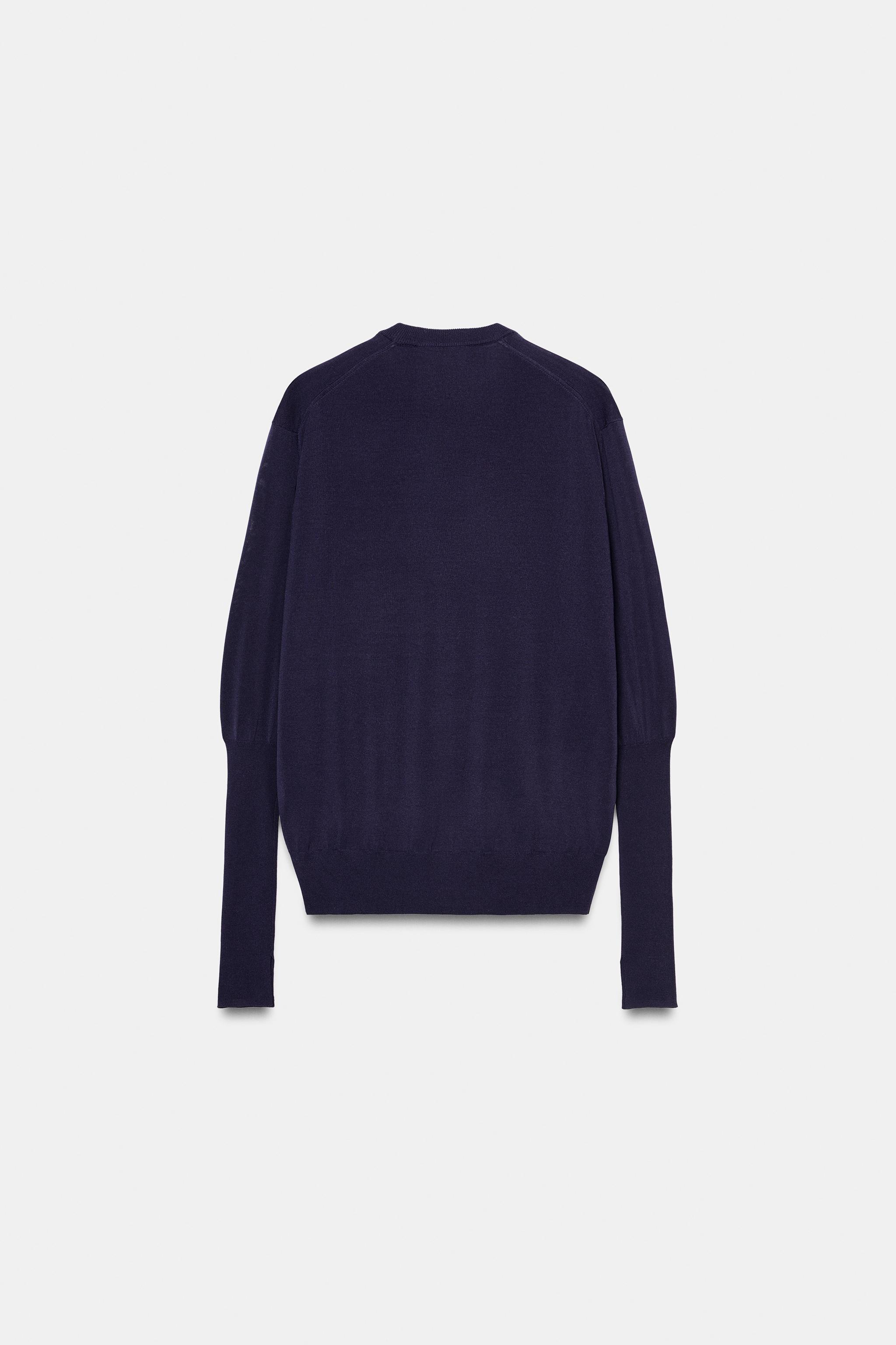 EXTRAFINE KNIT V-NECK JUMPER